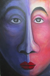 Face longue - Acrylique sur toile tendue - 24” x 36" - 61 x 91 cm Face longue - Acrylique sur toile tendue - 24” x 36" - 61 x 91 cm